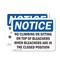 Signmission No Climbing Or Sitting On Top Of Bleachers, 14 in W x Rectangle, Plastic OS-2PACK-NS-P-1014-L-14454 - alternate 1